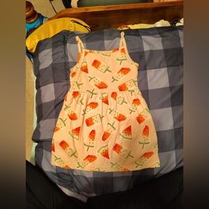 Carter's Peach-Pink Watermelon & Popsicle Print Dress